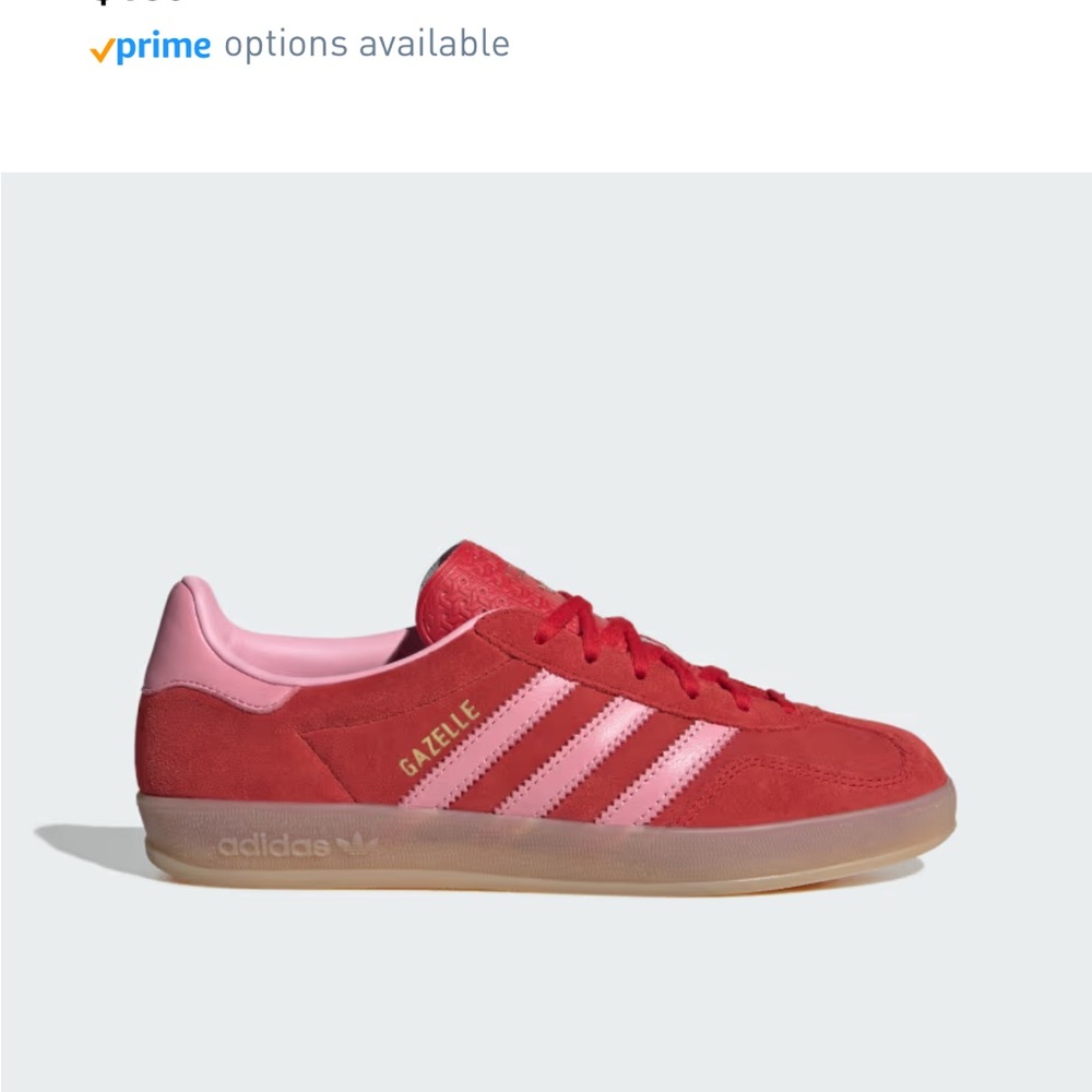adidas Gazelle Women's Red and Pink Suede Sneakers